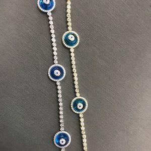 Evil eye pave bracelet